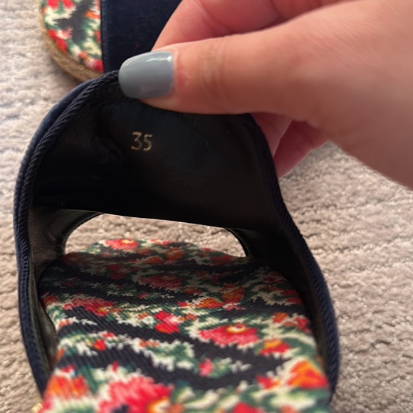 Christian louboutin navy and floral sandal size 35 - Picture 5 of 6